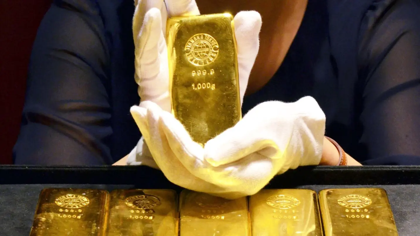 Giá vàng tăng lên gần mức cao nhất trong hai tuần